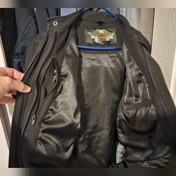 Men's Harley-Davidson jacket with zip in liner sz Med - Picture 4 of 11